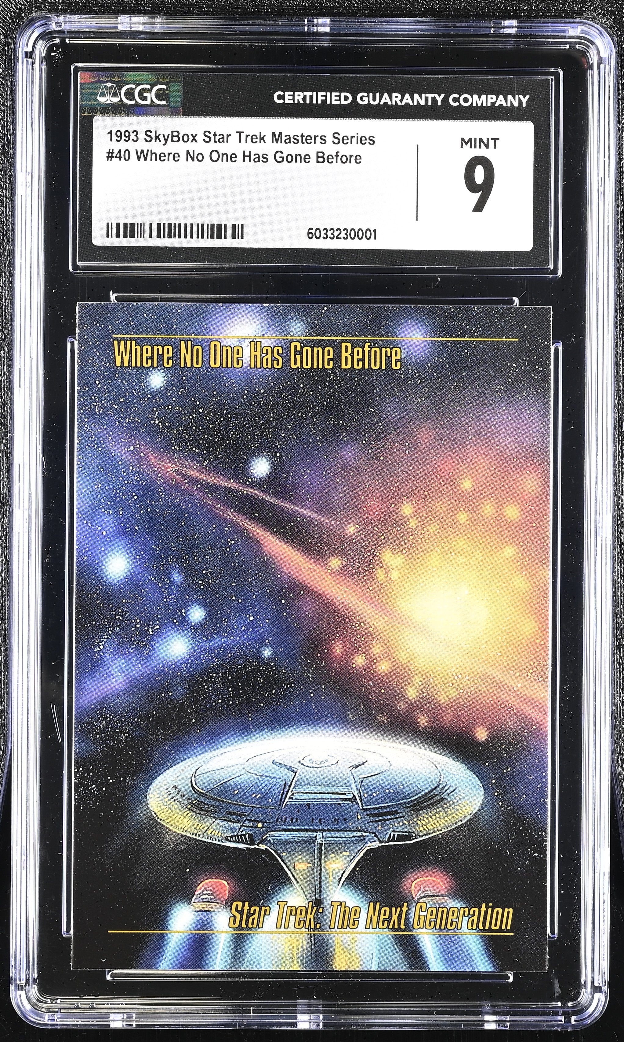 Where No One Has Gone Before - 1993 StarTrek Master Series Skybox - CGC Graded